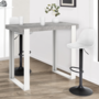 Voir la diapositive 2 : ID MARKET Table haute de bar PHOENIX effet béton et blanc 113 cm