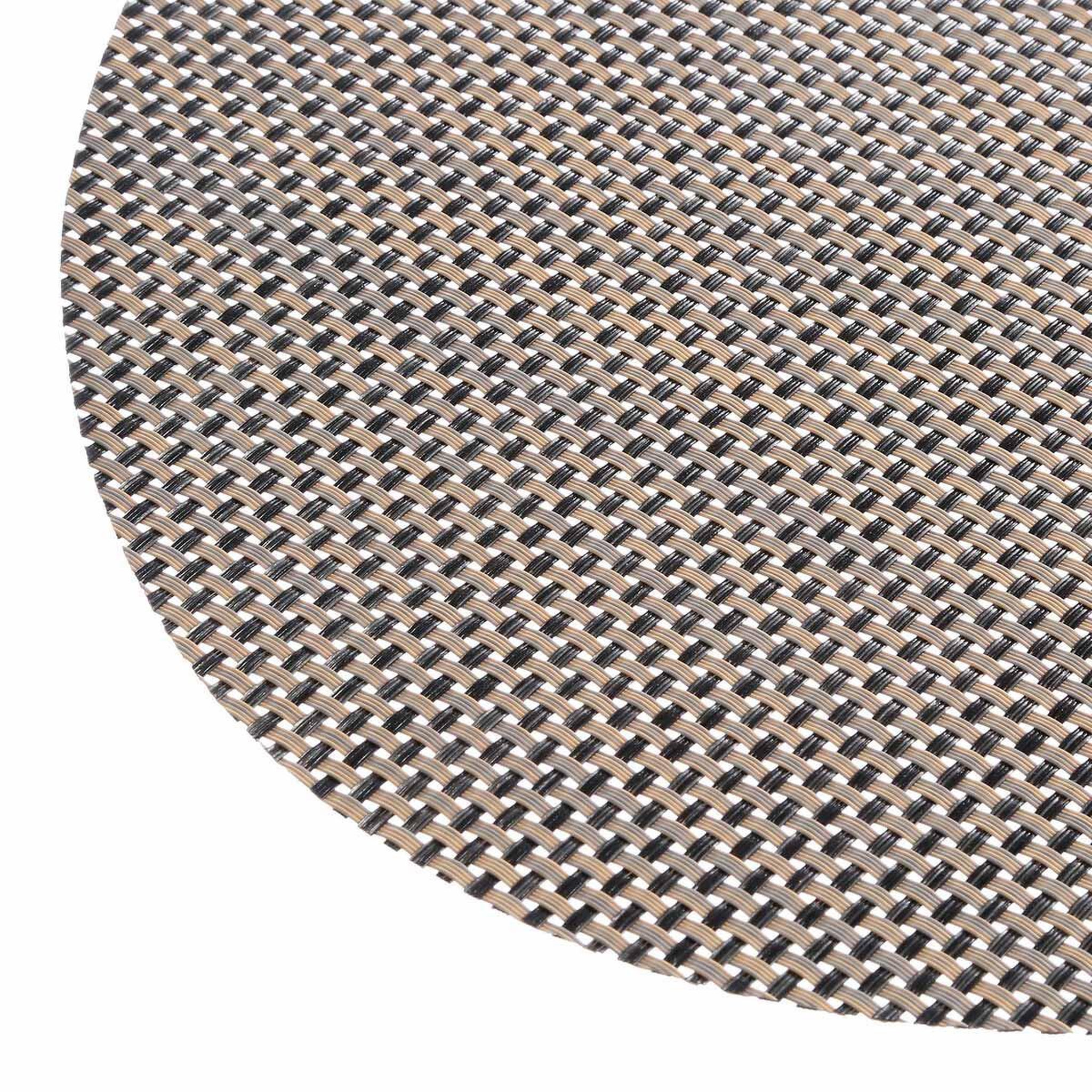 Voir la diapositive 2 : SECRET DE GOURMET Set de Table Ovale  Maoli  35x48cm Noir & Naturel