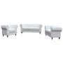 Voir la diapositive 4 : Habitat et Jardin Canapé fixe Chesterfield  Aliza  - 208 x 82 x 70 cm - 3 places - Blanc
