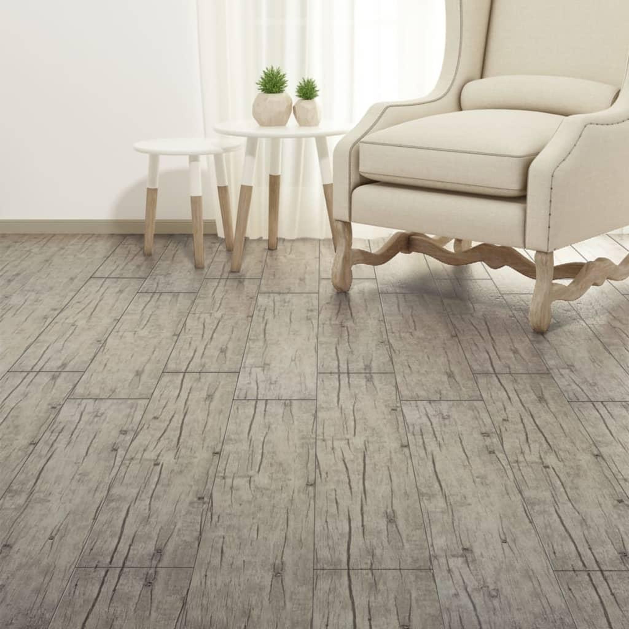 Voir la diapositive 4 : VIDAXL Planches de plancher PVC Non auto-adhesif 5,26 m^2 Chene delave