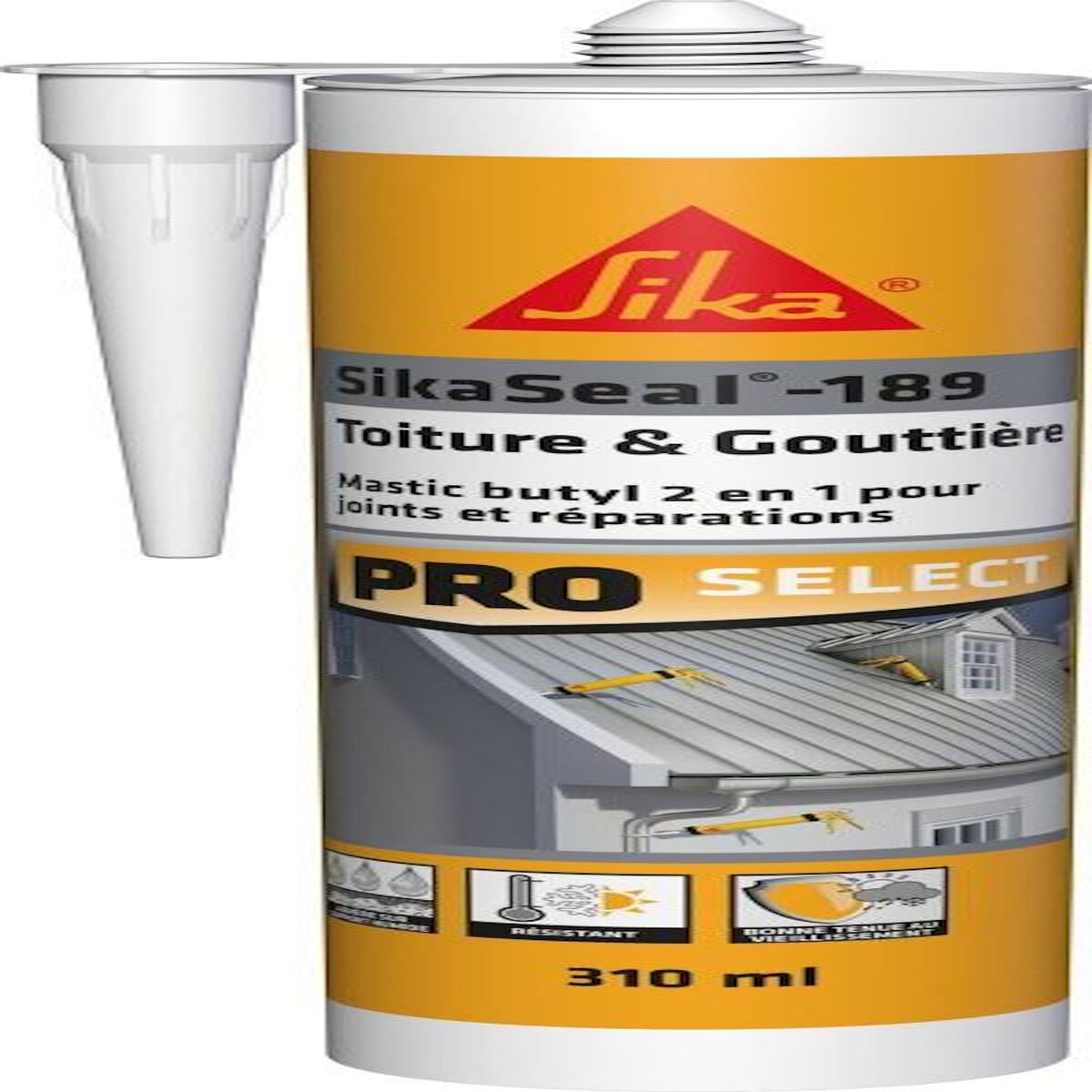 Sika Mastic colle couverture SIKASEAL 189 gris SIKA 310 ml