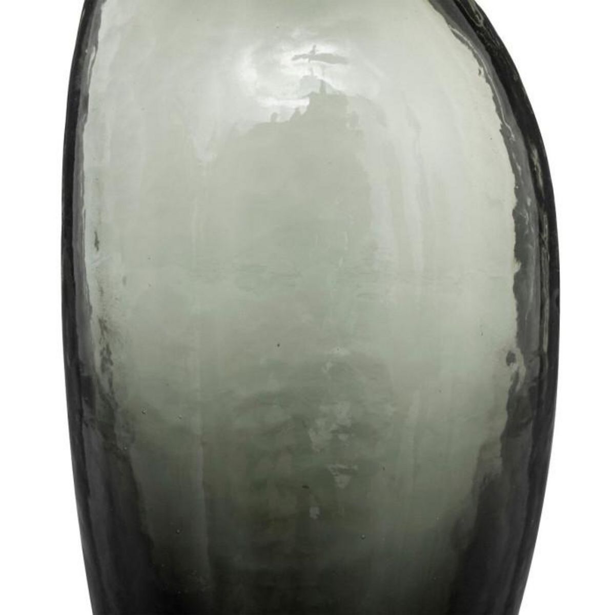 ATMOSPHERA Soliflore en Verre Design  Irrégulier  19cm Gris