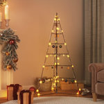 VIDAXL Arbre de Noël en metal pour decoration noir 140 cm