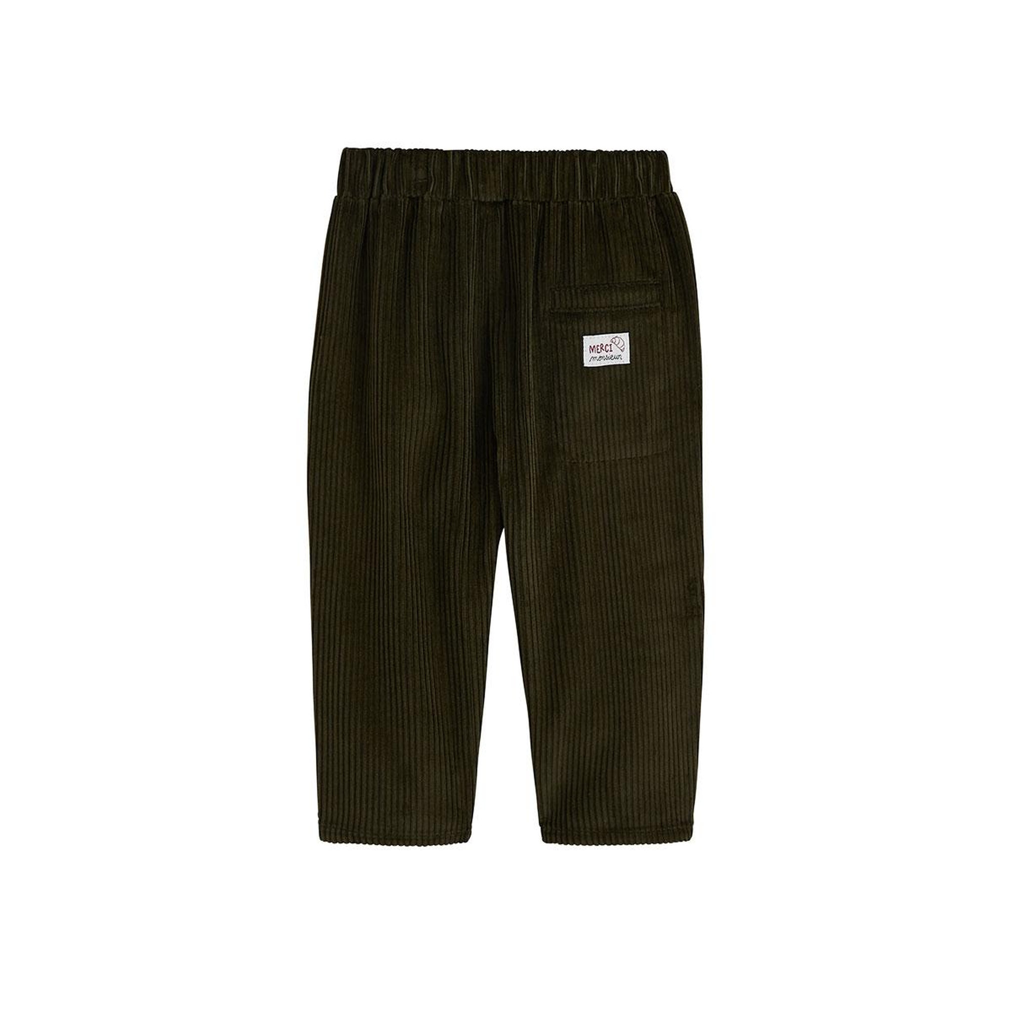 Voir la diapositive 2 : PETIT BEGUIN Pantalon bébé en velours côtelé pistache