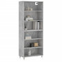 Voir la diapositive 3 : VIDAXL Buffet gris beton 69,5x32,5x180 cm bois d'ingenierie