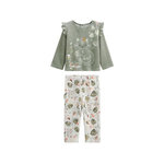 Petit Béguin Pyjama enfant 2 pièces en velours Lily. Coloris disponibles : Vert