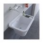 Voir la diapositive 4 : INTEC Lavabo Mural en Résine Blanc 50 x 32 cm Vasque Suspendue Anti-chocs - Evier Lave-Mains Salle de Bain WC Garage Buanderie