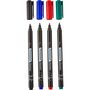 Voir la diapositive 3 : AUCHAN Lot de 4 marqueurs permanents pointe fine