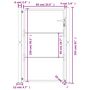 Voir la diapositive 6 : VIDAXL Portail de jardin 105x155 cm acier corten