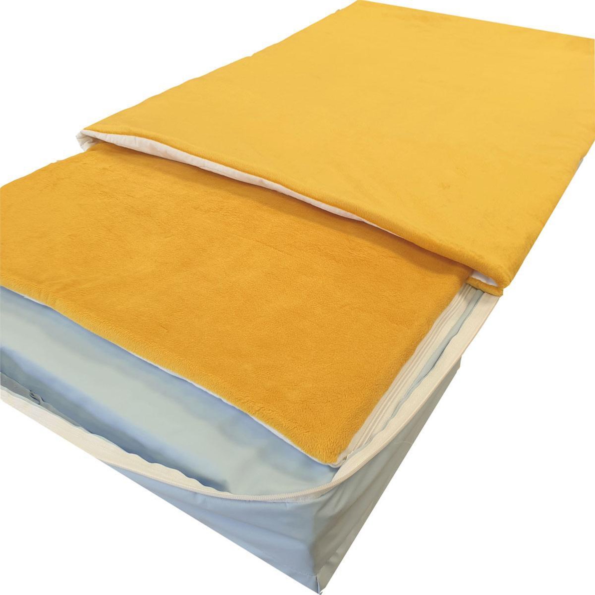 CH'TI BOUT Kit couchage complet pliant valisette 120 x 60 x 10 cm. Coloris disponibles : Bleu, Gris, Rose, Jaune