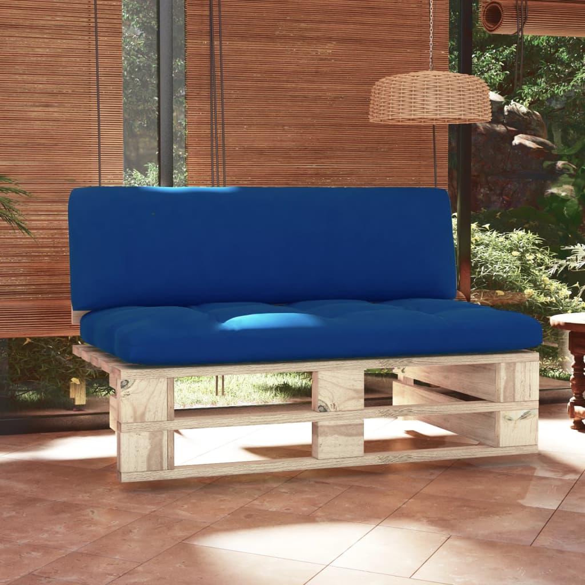VIDAXL Canape central palette de jardin bois de pin impregne