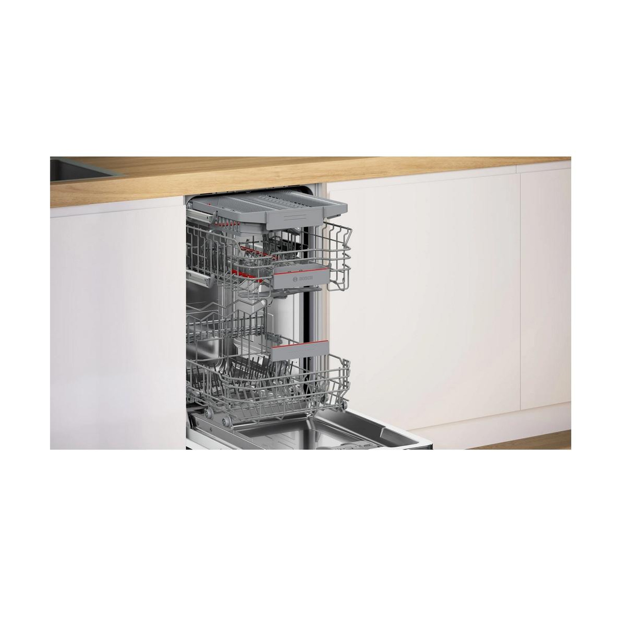 Voir la diapositive 4 : BOSCH Lave-vaisselle 45cm 44db intégrable ave bandeau inox - spi4hms13e