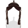Voir la diapositive 5 : VIDAXL Selle, bridon et col de poitrine Cuir véritable 12 po Marron