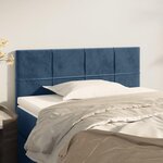 VIDAXL Tete de lit Bleu fonce 100x5x78/88 cm Velours