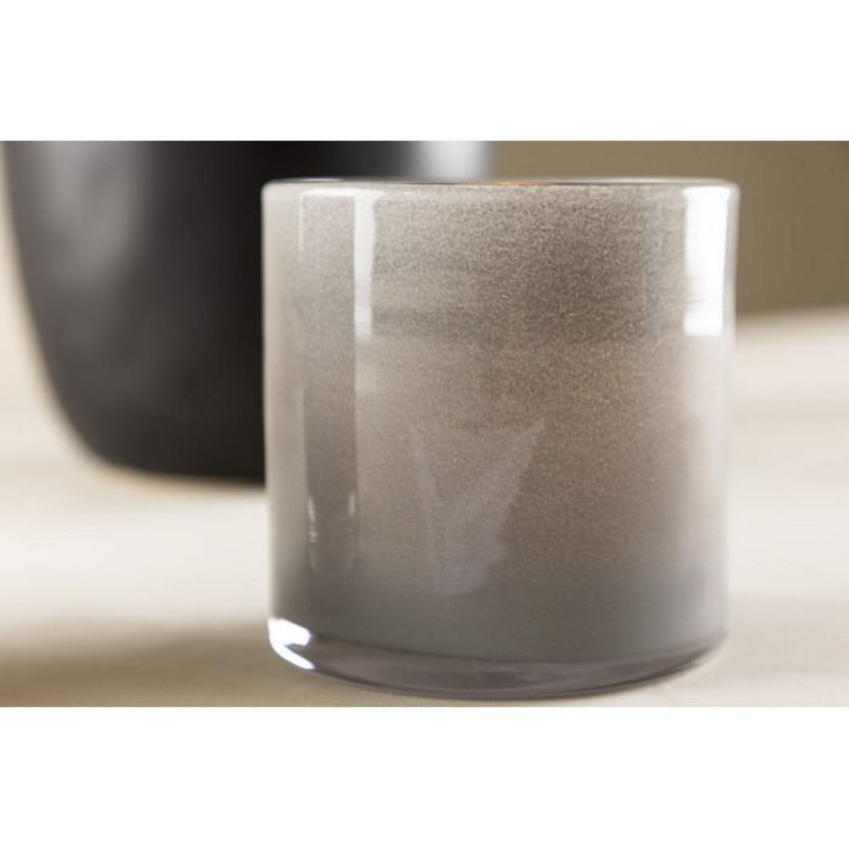 Paris Prix Photophore Déco  Gloria  10cm Gris Clair