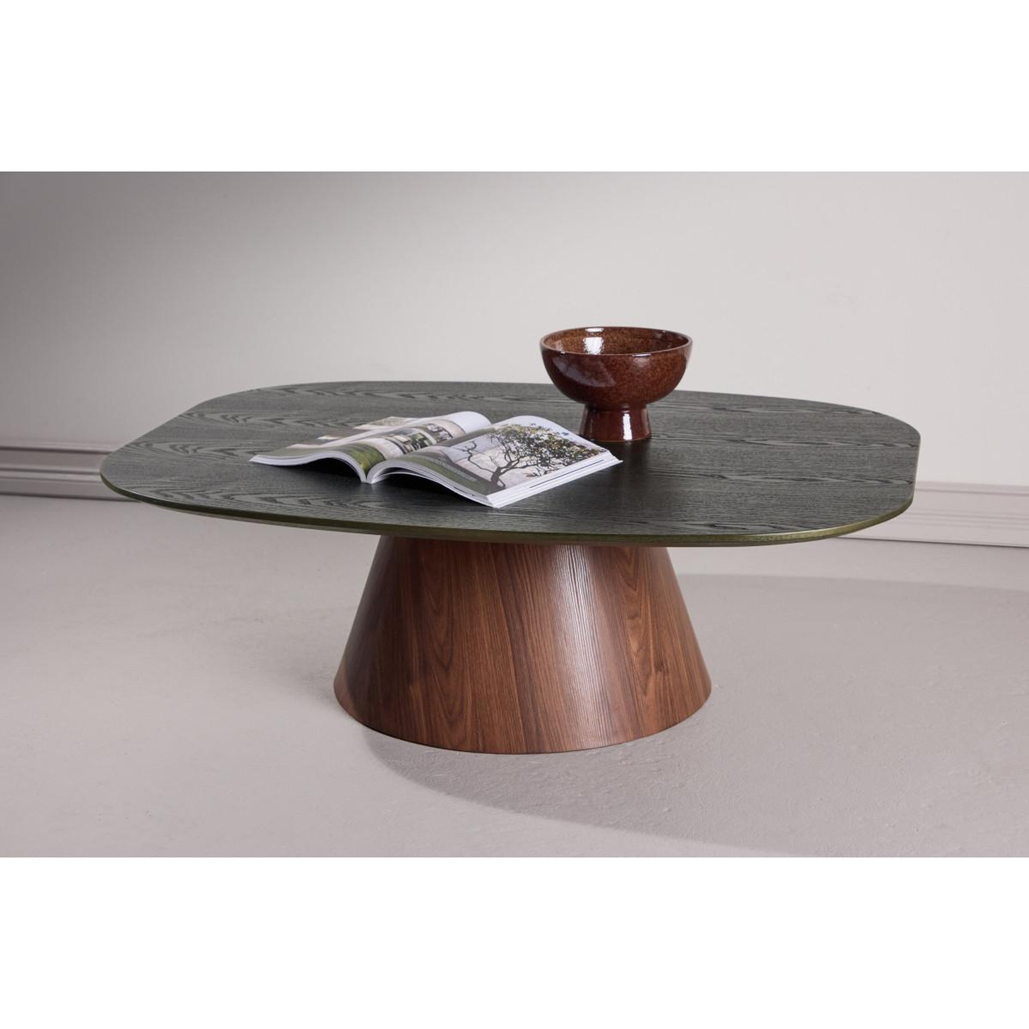 Voir la diapositive 6 : Paris Prix Table basse design  lanzo  120cm marron & vert foncé