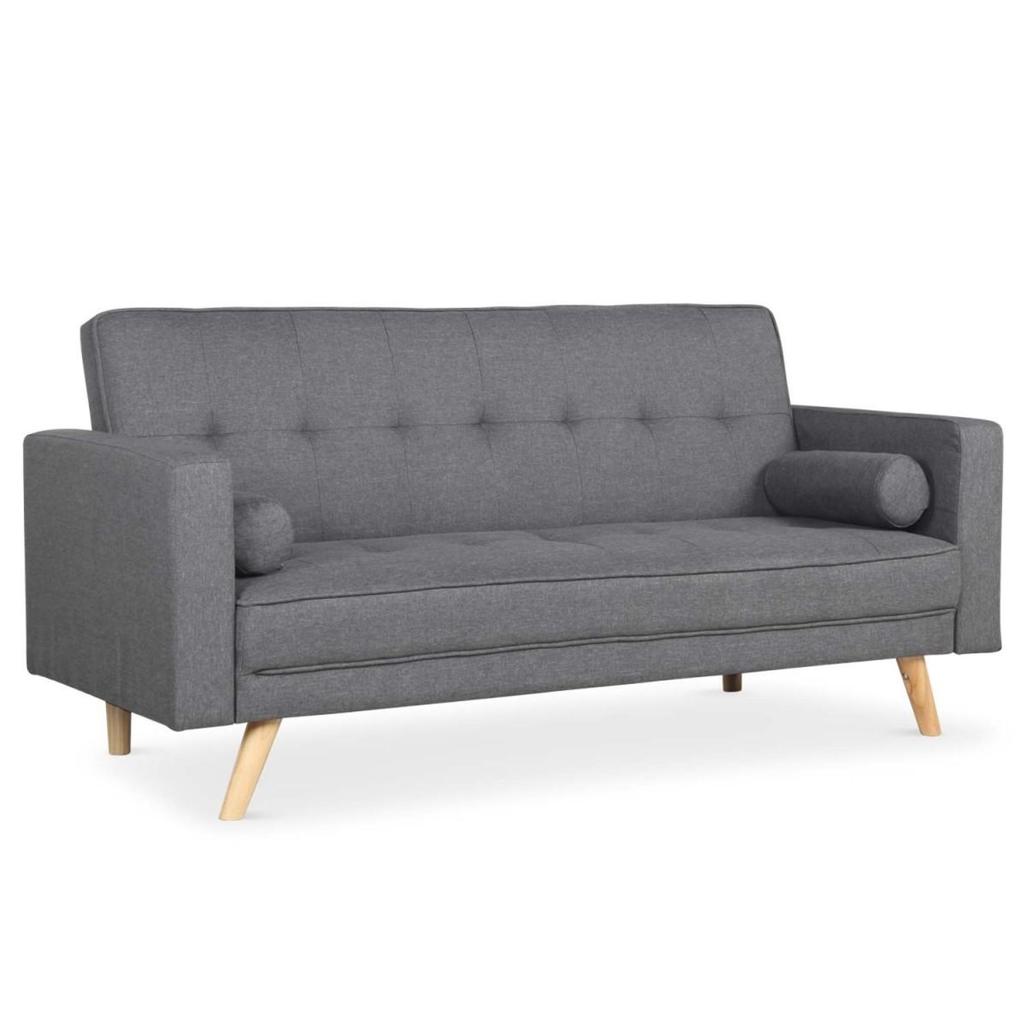 Paris Prix Canapé convertible 3 places scandinave  navya  gris foncé