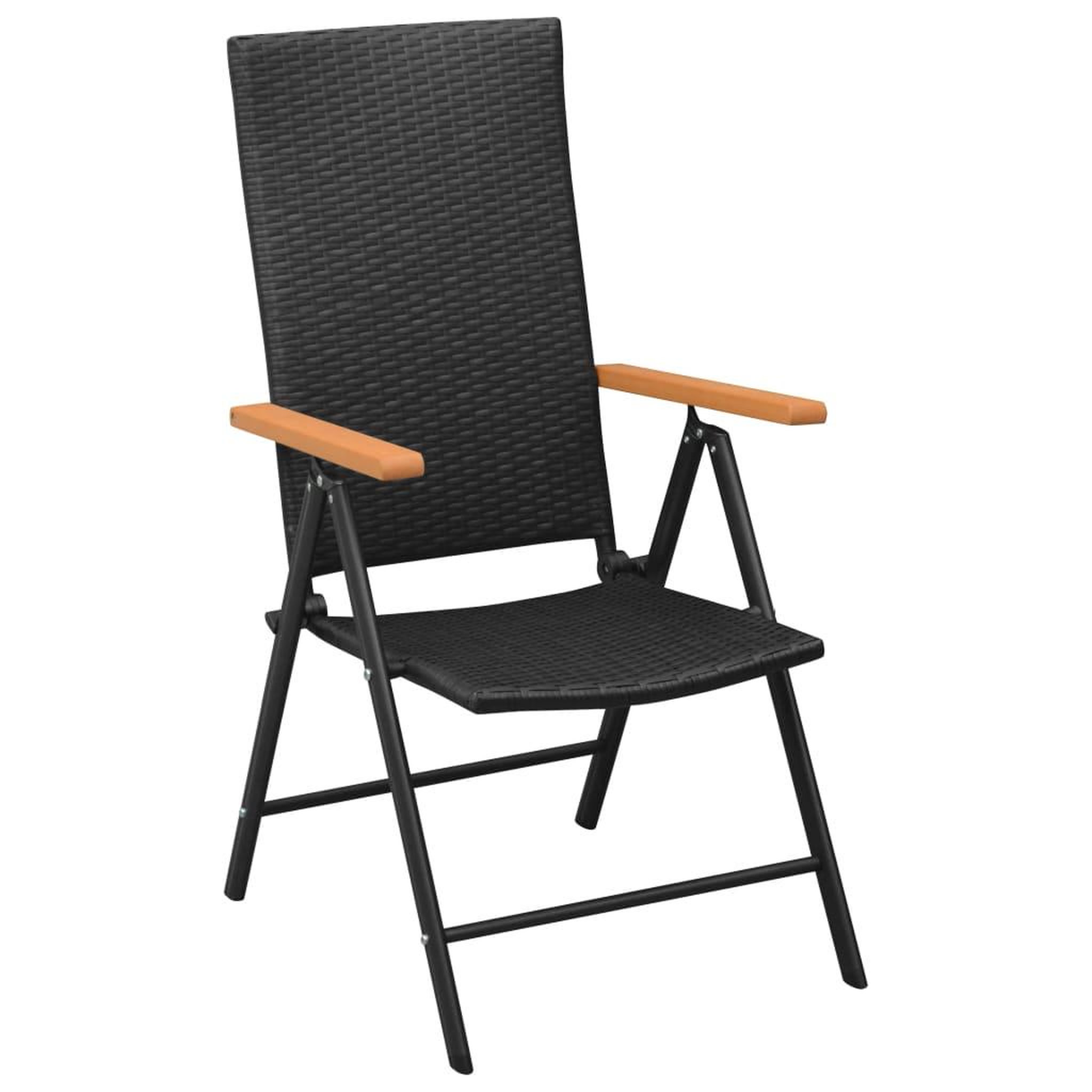 Voir la diapositive 4 : VIDAXL Ensemble a manger de jardin 5 pcs noir et marron