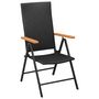 Voir la diapositive 4 : VIDAXL Ensemble a manger de jardin 5 pcs noir et marron