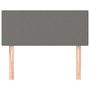 Voir la diapositive 3 : VIDAXL Tete de lit Gris fonce 90x5x78/88 cm Tissu