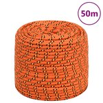 VIDAXL Corde de bateau Orange 10 mm 50 m Polypropylene