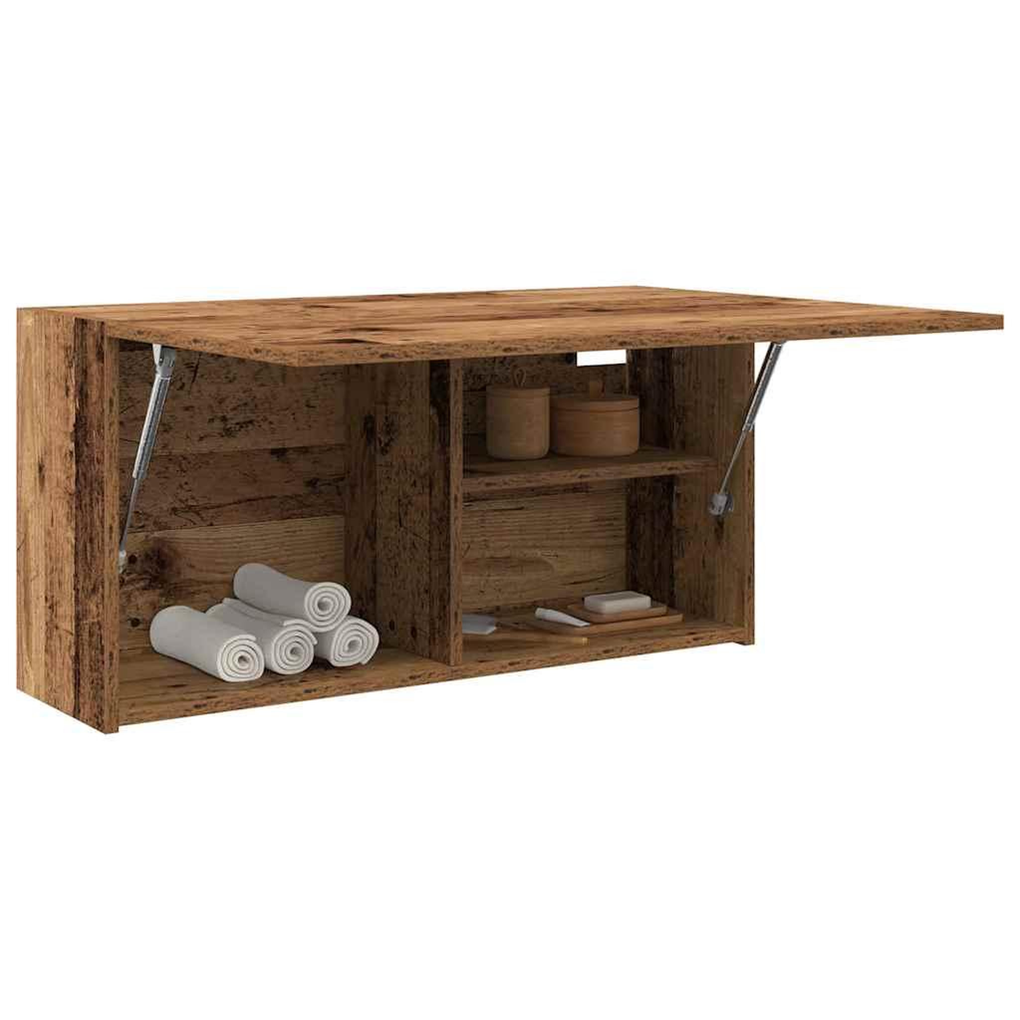 VIDAXL Armoire murale de bain vieux bois 80x25x40 cm bois d'ingenierie