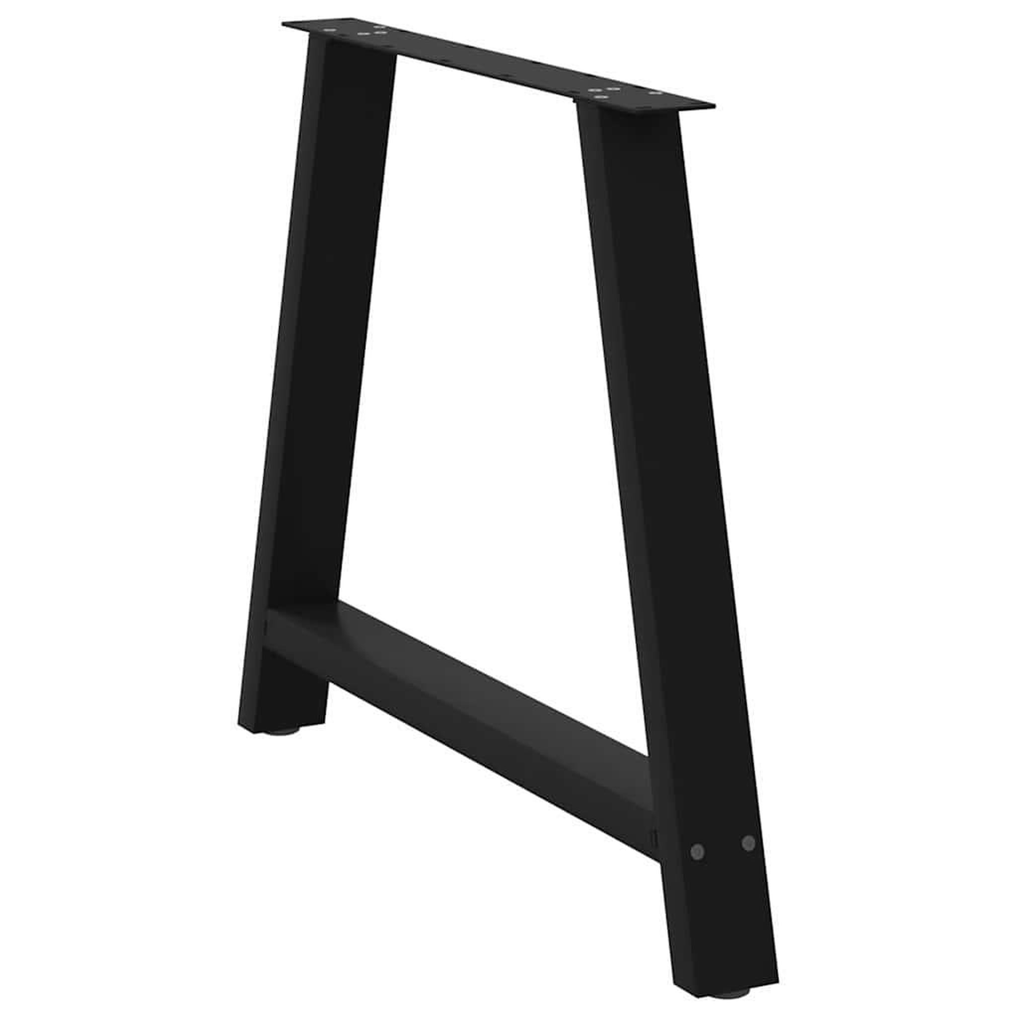 Voir la diapositive 4 : VIDAXL Pieds de table basse forme de A 2 pcs noir 90x(72-73) cm acier