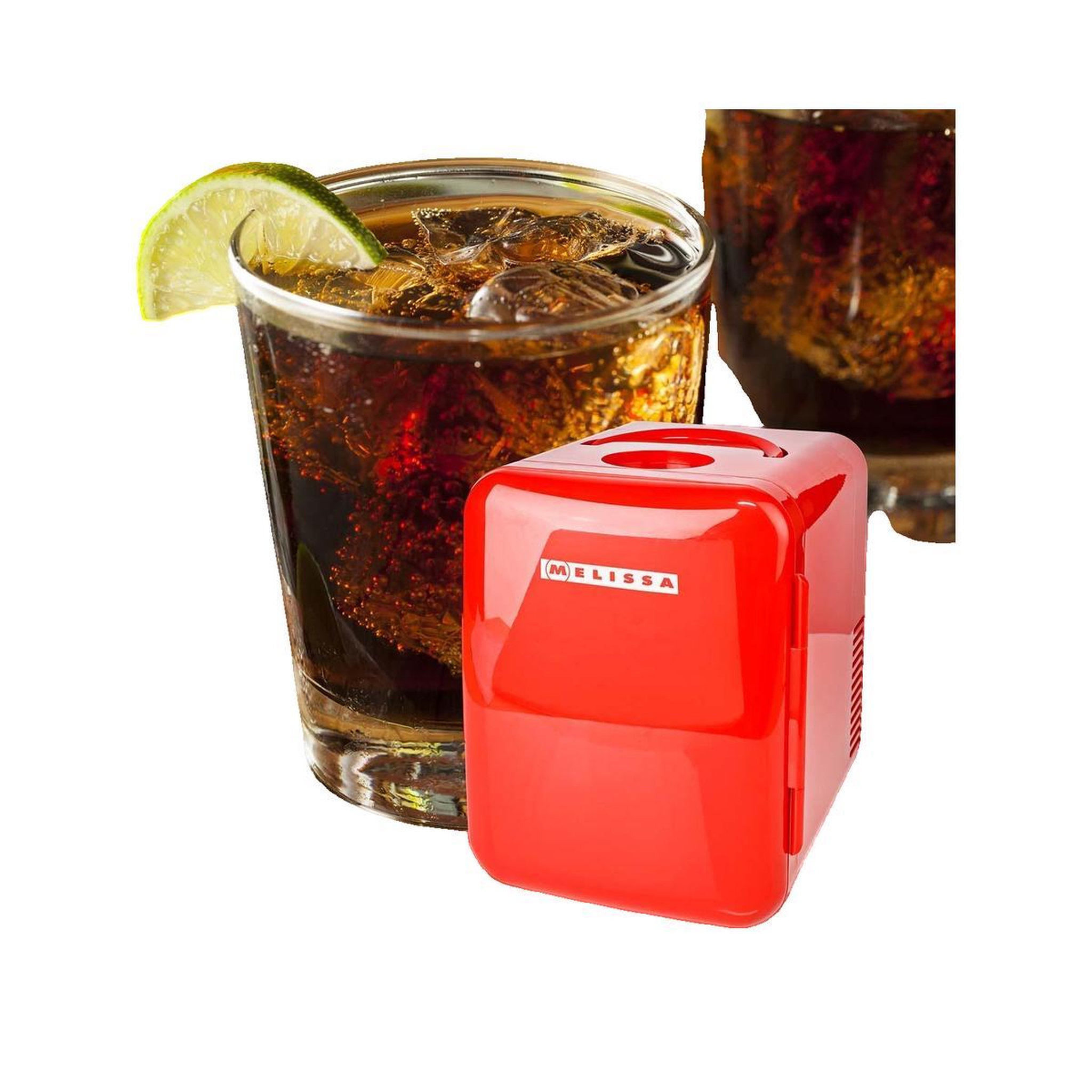 Voir la diapositive 2 : MELISSA Mini réfrigérateur portable Melissa Mini réfrigérateur portable rouge