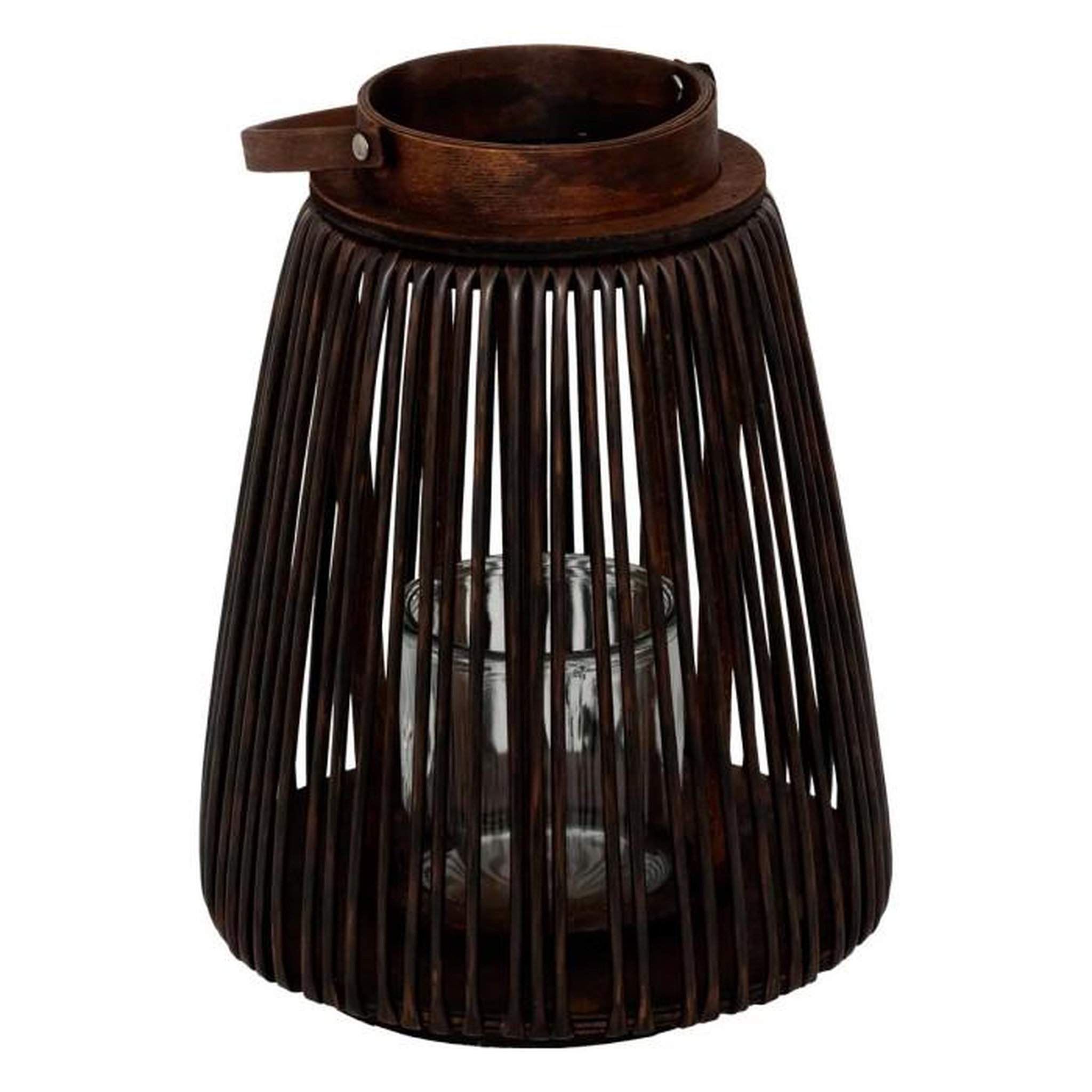 Voir la diapositive 2 : ATMOSPHERA Lanterne Avec Anse  Hopia  31cm Marron