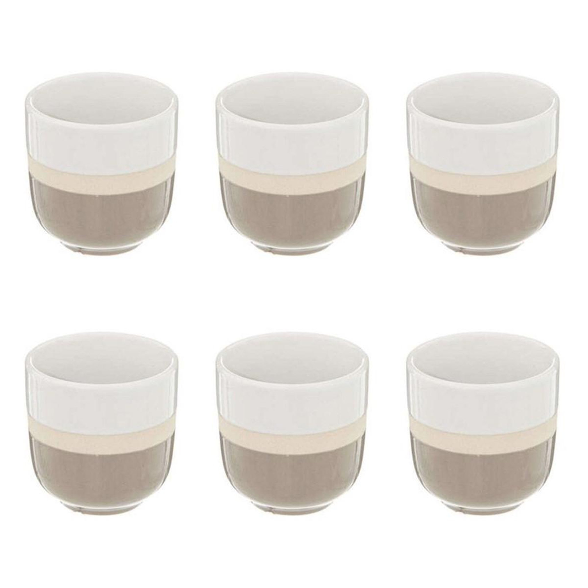 SECRET DE GOURMET Lot de 6 tasses à café  sofia  14cl gris