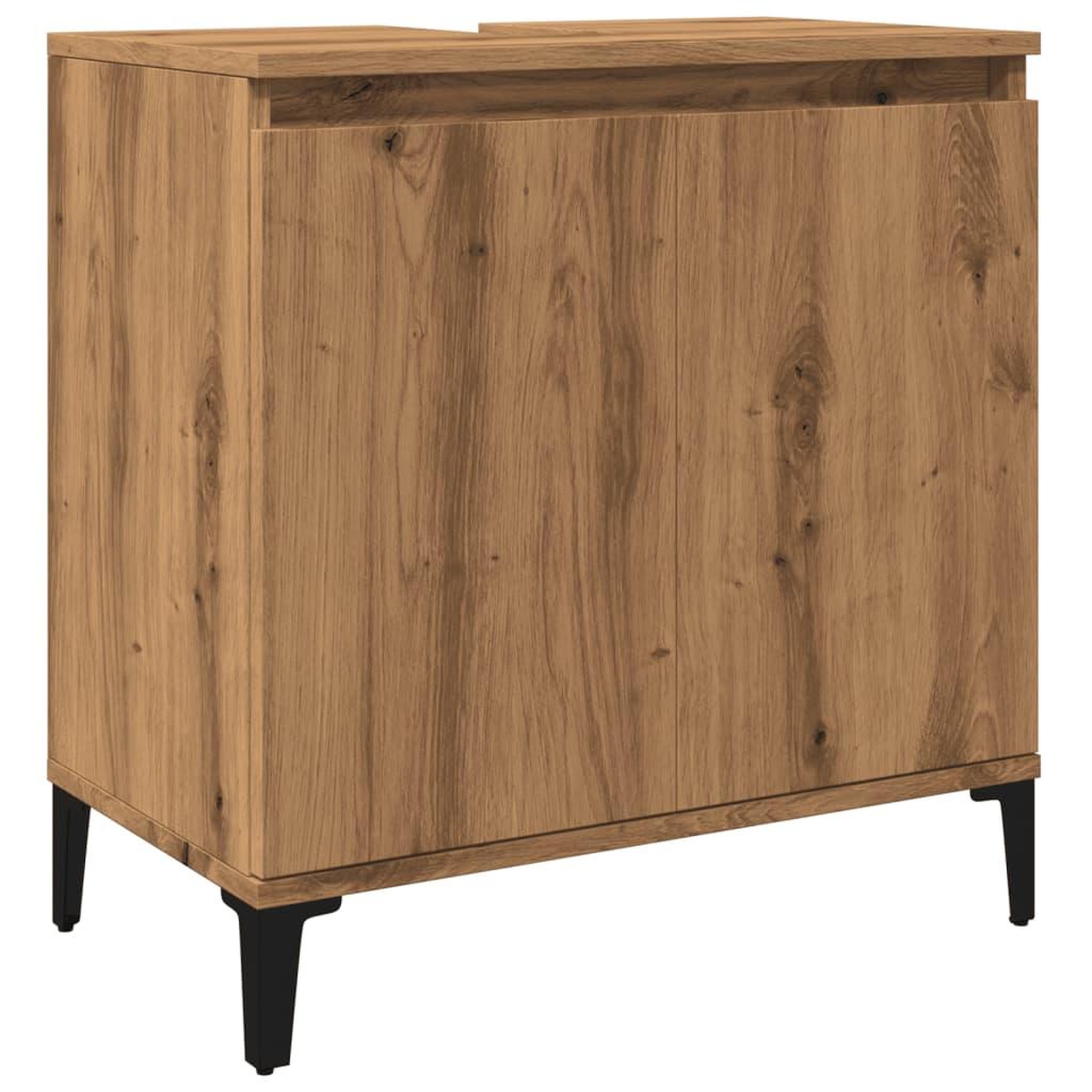 Voir la diapositive 2 : VIDAXL Armoire d'evier chene artisanal 58x33x60 cm bois d'ingenierie