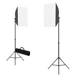 VIDAXL Lampes de studio professionnelles 2 pcs 40x60 cm Acier Noir