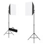 Voir la diapositive 1 : VIDAXL Lampes de studio professionnelles 2 pcs 40x60 cm Acier Noir