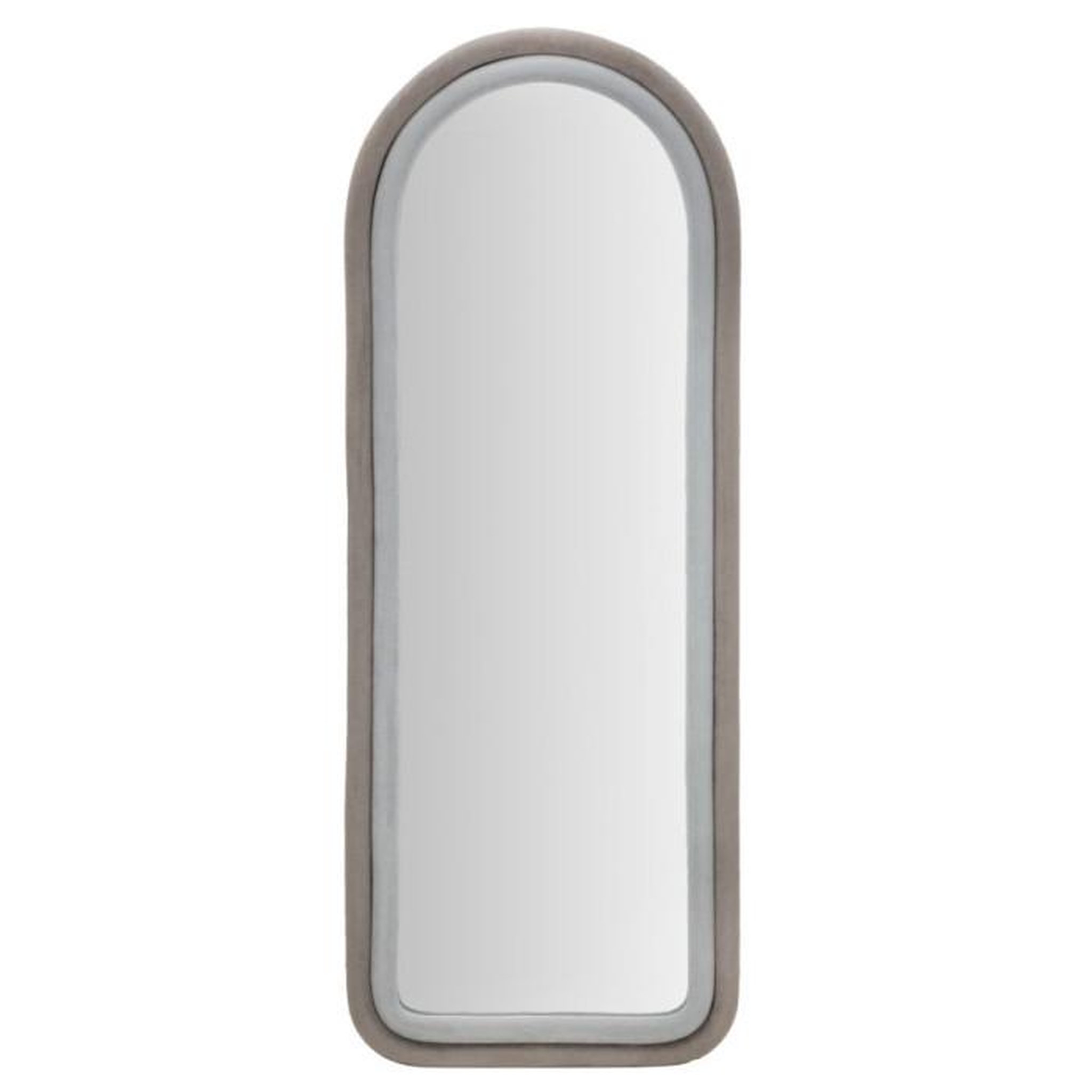 Paris Prix Miroir Mural en Velours  Chloé  160cm Gris & Taupe