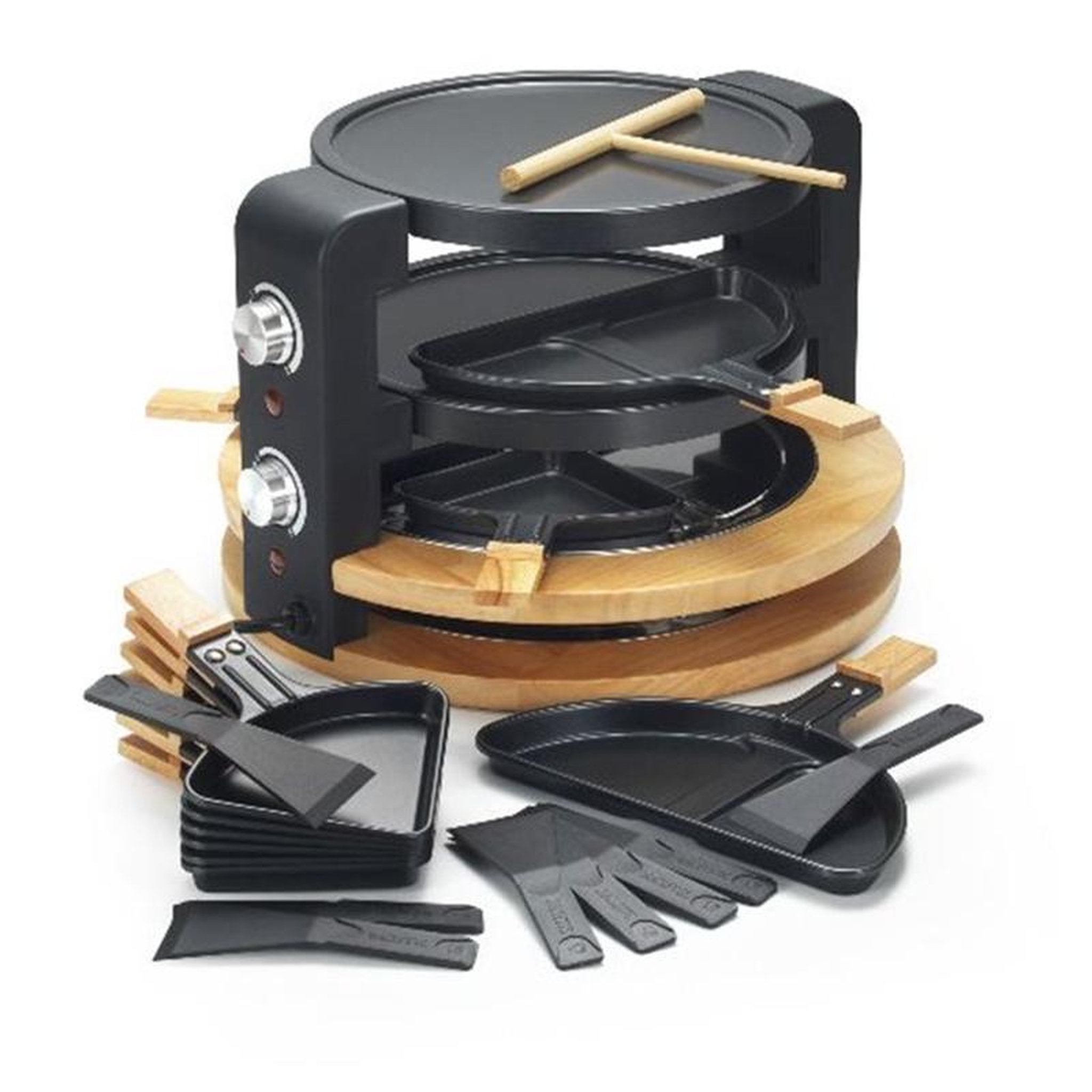 Kitchen chef Appareil à raclette 8/10 personnes 1500w + gril + crêpière - KCWOOD.8.SUPER