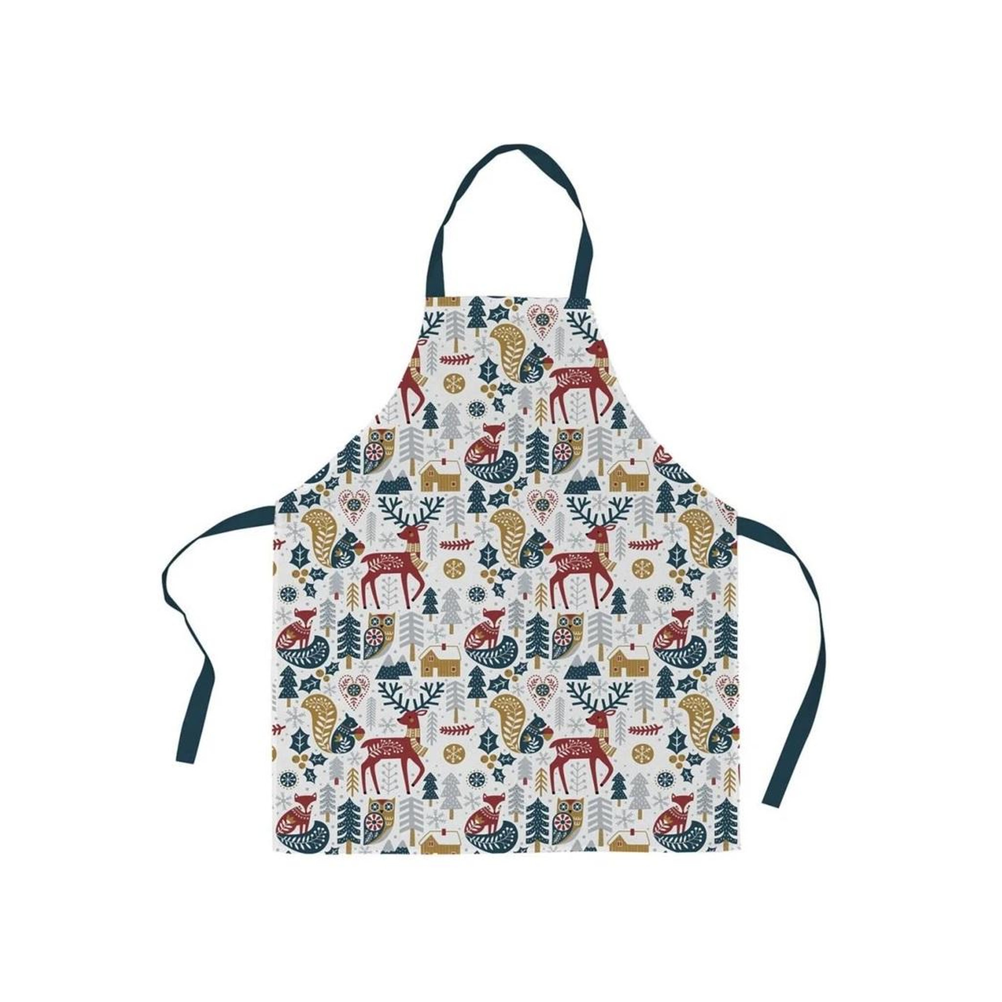 Voir la diapositive 4 : Eden Tablier en coton animaux d hiver