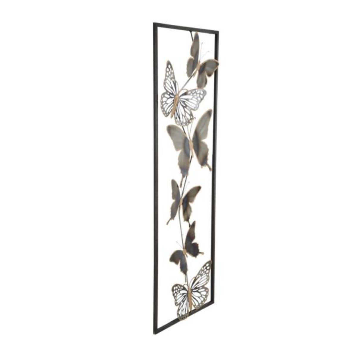 Paris Prix Déco Murale Encadrée en Métal  Papillons  90cm Argent