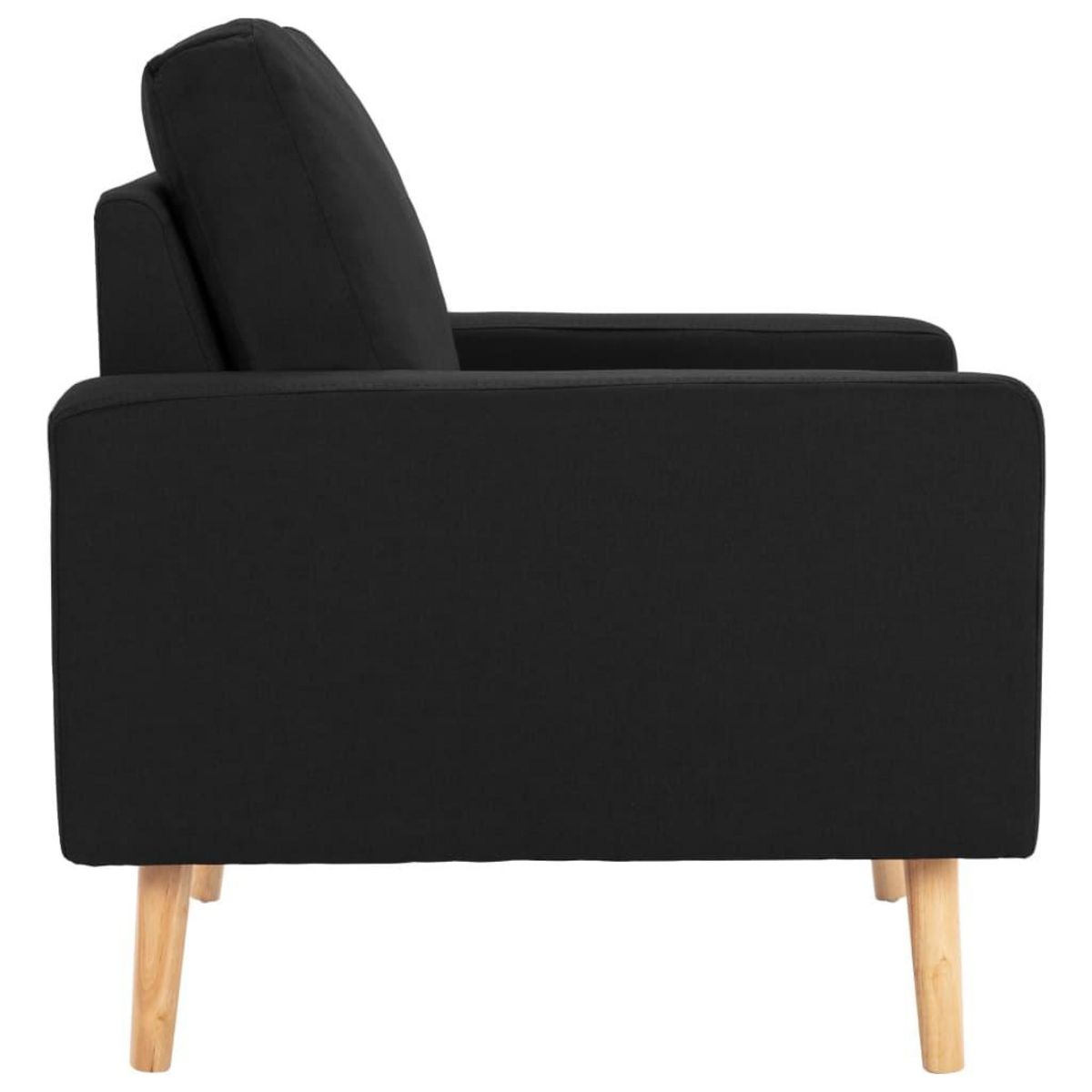 VIDAXL Fauteuil Noir Tissu