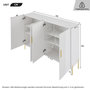 Voir la diapositive 3 : MERAX Buffet 4 porte(s) 0 tiroir(s) - 160 cm blanc panneau de particules