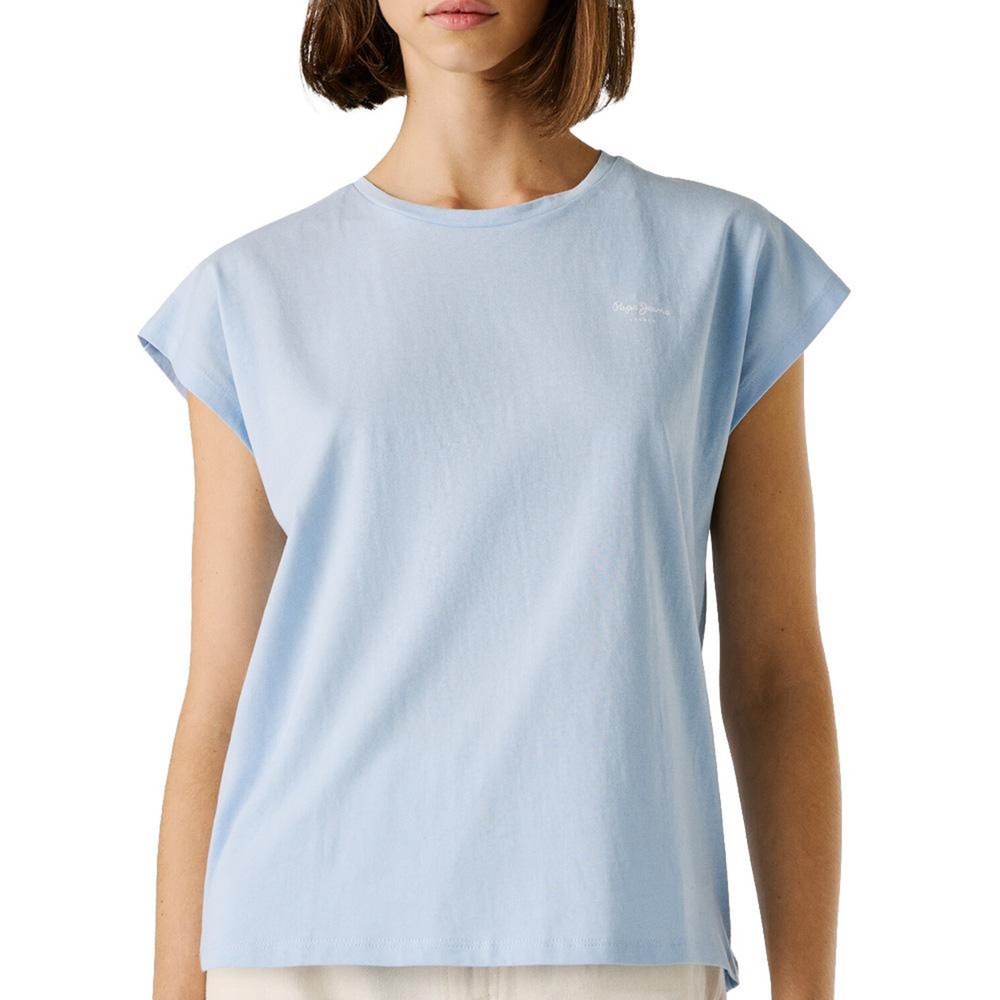Pepe Jeans T-shirt Bleu Clair Femme Pepe jeans Bloom0. Coloris disponibles : Bleu