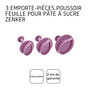 Voir la diapositive 4 : ZENKER Lot de 3 emporte-pièces poussoir motif feuille Zenker Sweet Sensation