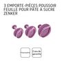 Voir la diapositive 4 : ZENKER Lot de 3 emporte-pièces poussoir motif feuille Zenker Sweet Sensation