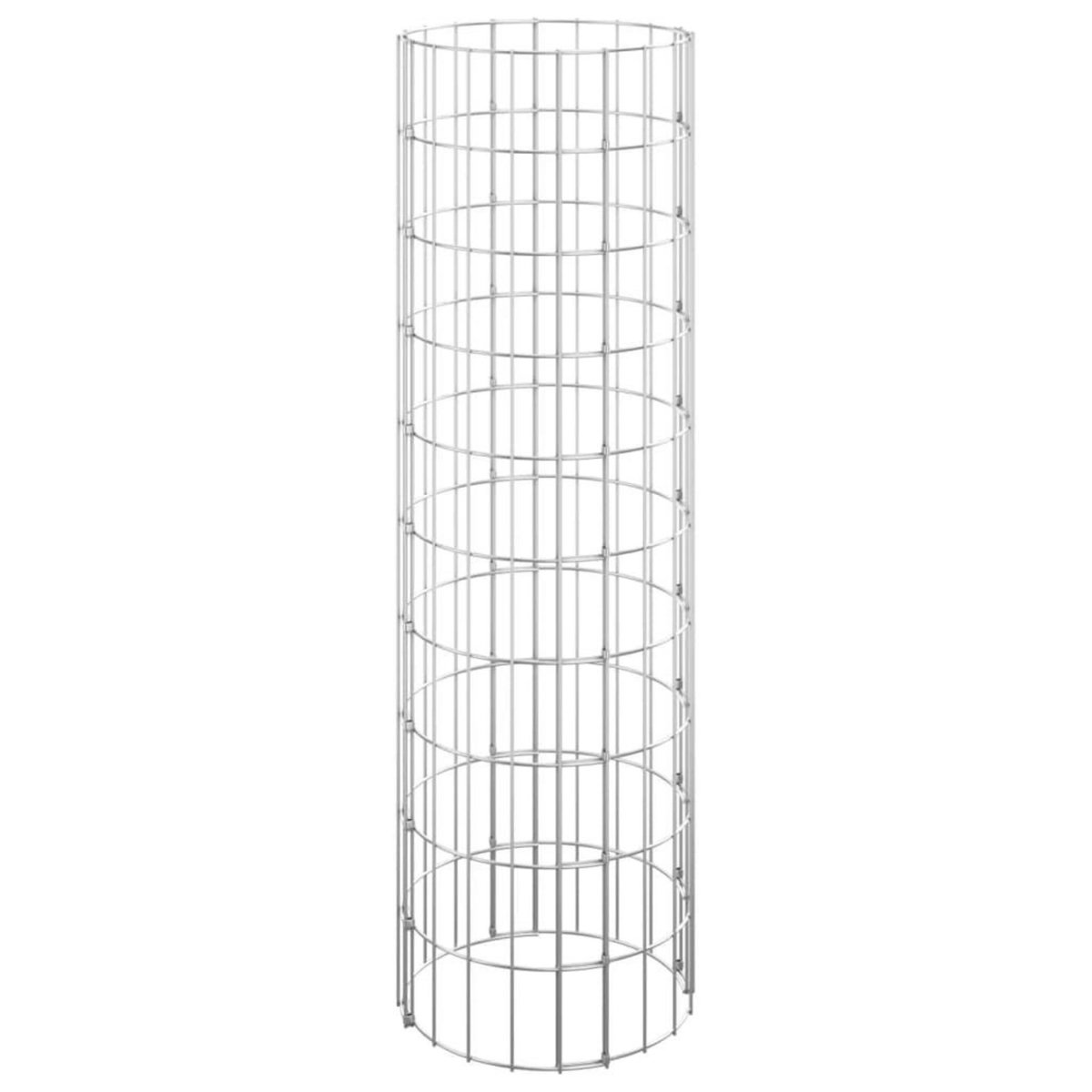 VIDAXL Poteau a gabion circulaire Acier galvanise Ø30x100 cm