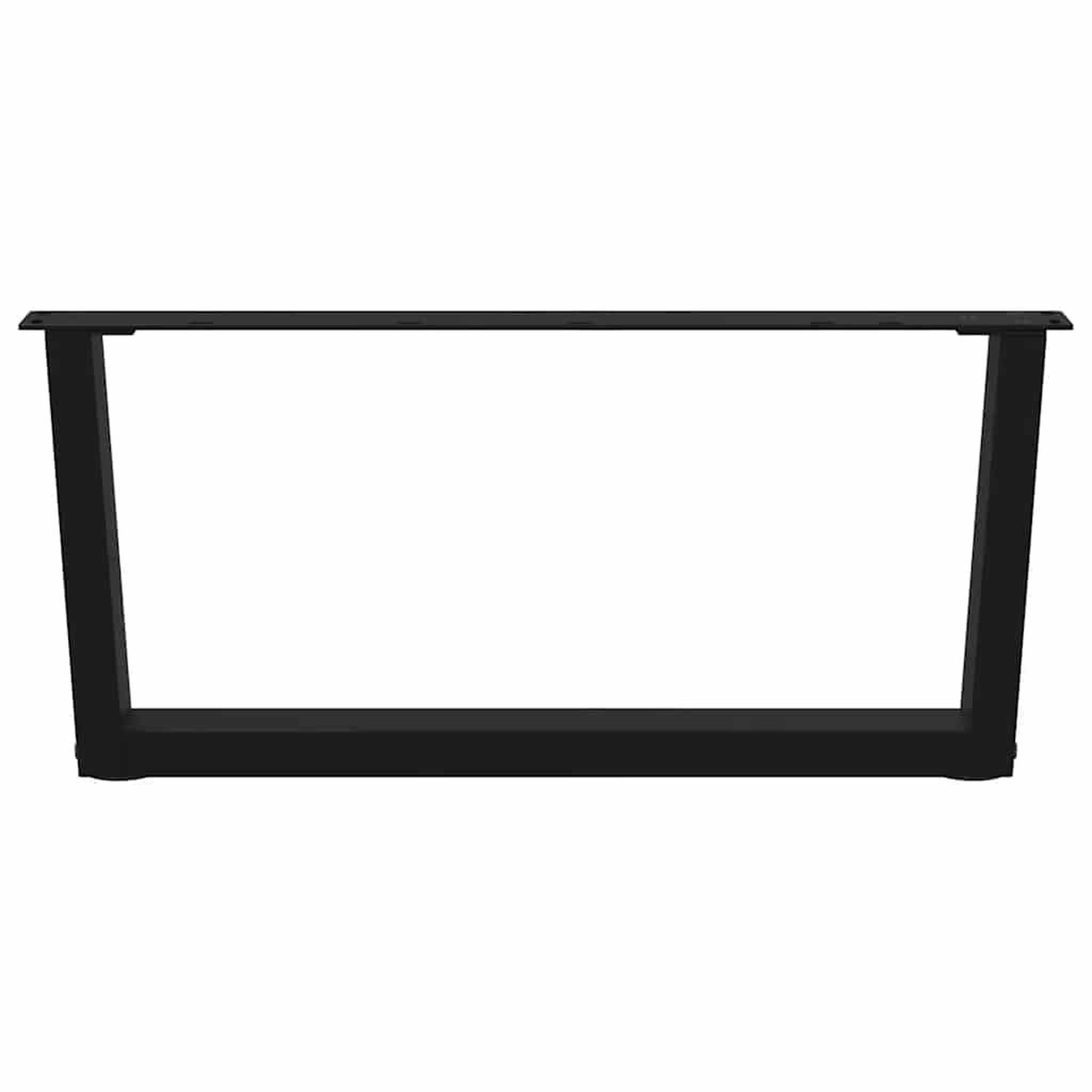 Voir la diapositive 5 : VIDAXL Pieds de table a manger forme V 2 pcs noir 70x(30-31,3)cm acier