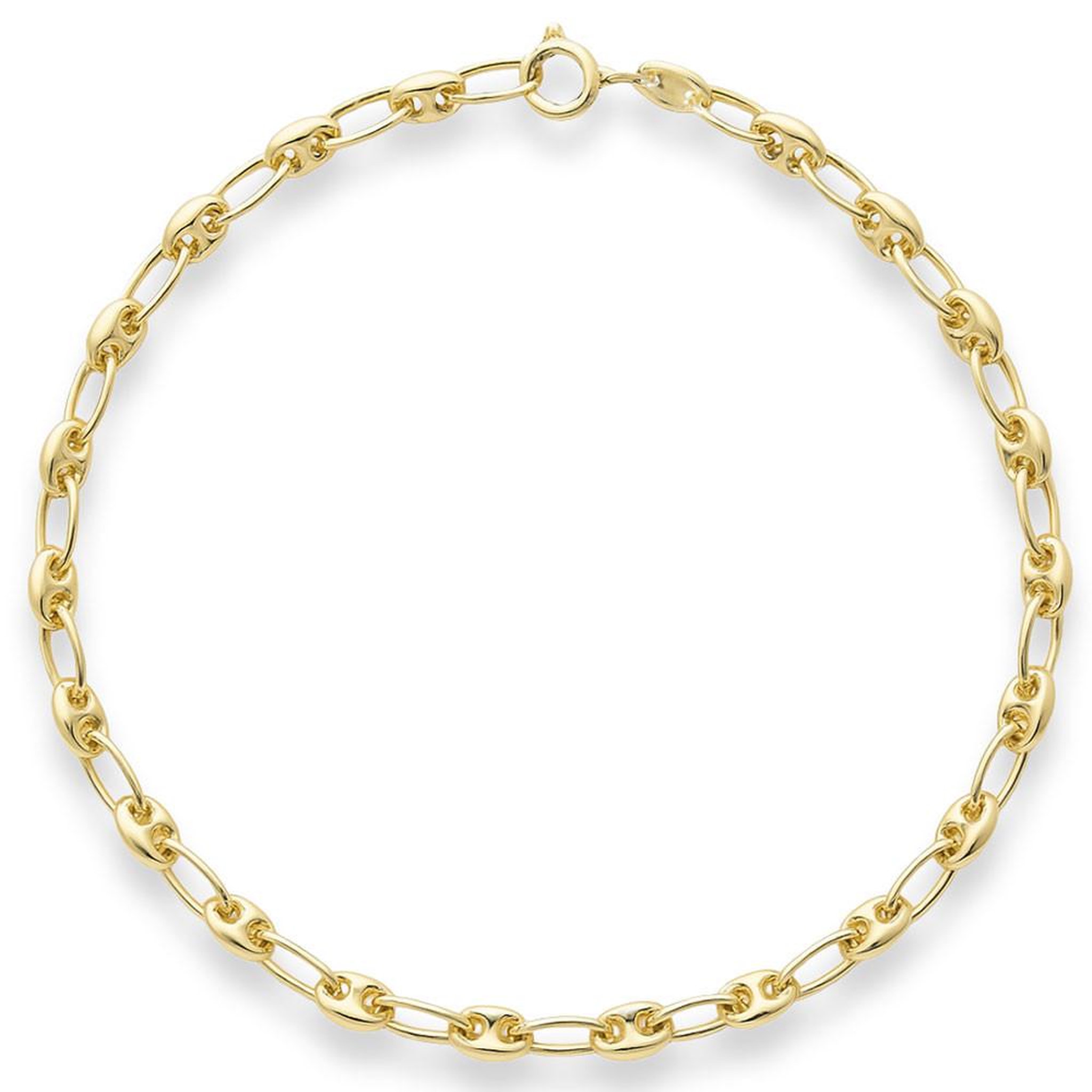 L'ATELIER D'AZUR Bracelet Or Jaune Maille Grain de Café - Femme