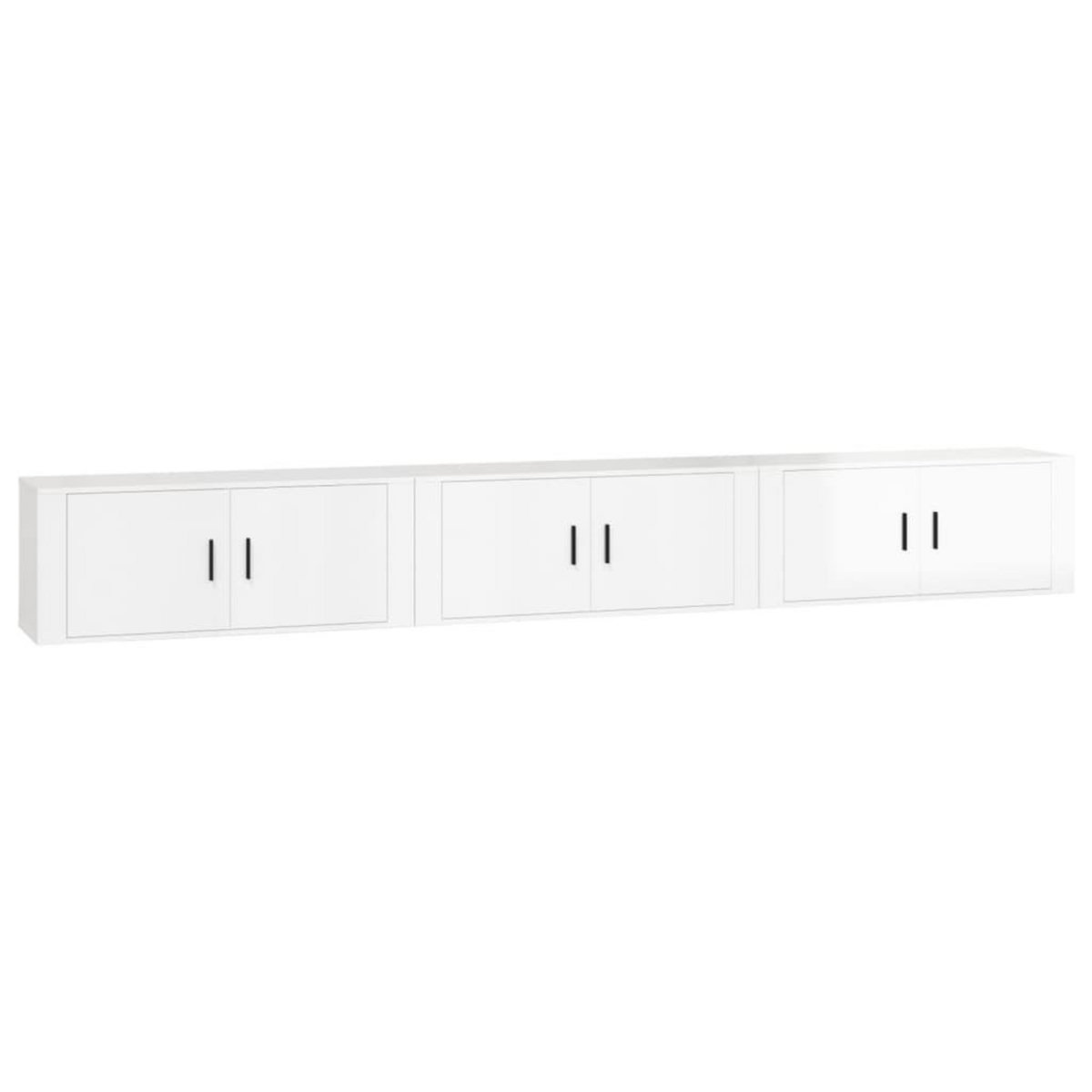 VIDAXL Meubles TV muraux 3 pcs blanc brillant 100x34,5x40 cm