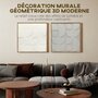 Voir la diapositive 5 : HOMCOM Lot de 2 tableaux murales 3D texturés gris blanc - tableaux décoratifs en relief 80 x 80 cm - cadre effet bois