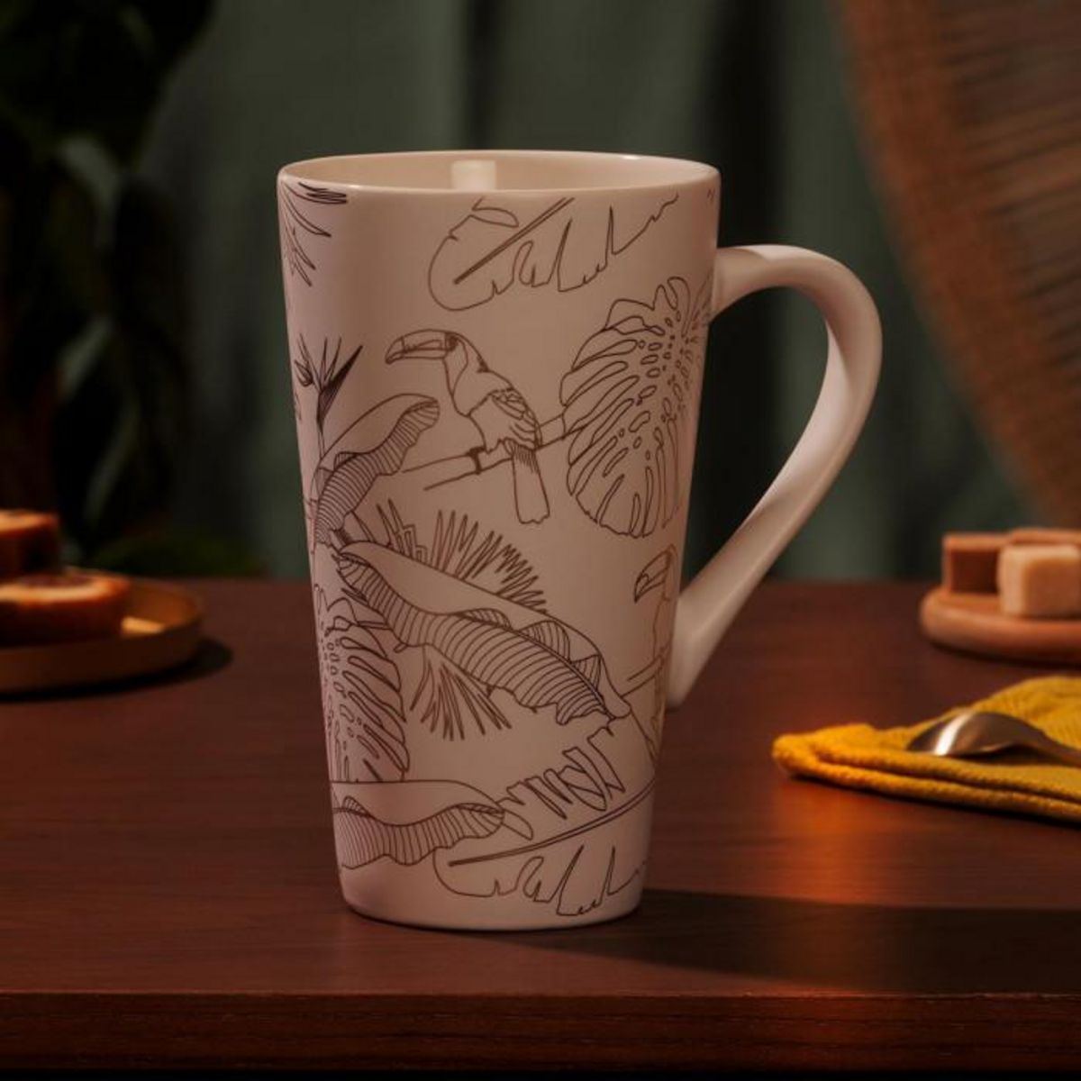 SECRET DE GOURMET Lot de 2 Mugs  Toucan  50cl Blanc
