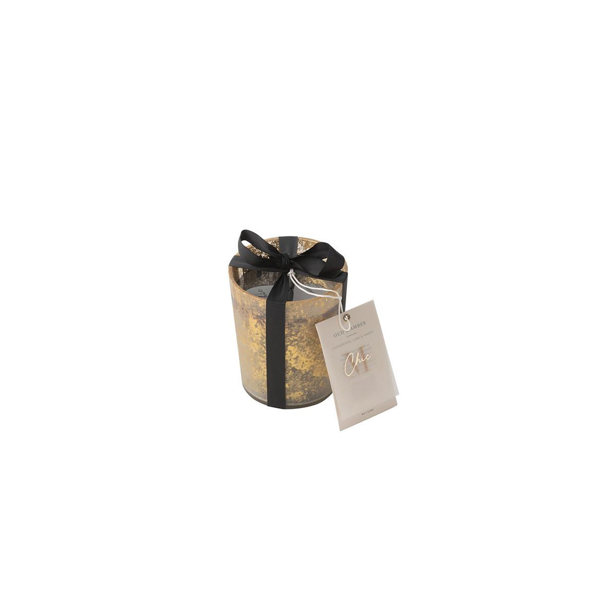 Voir la diapositive 2 : J-LINE Bougie parfumée  m-chic  10cm oud & amber