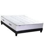 IDLITERIE Ensemble matelas Ressorts 7 zones H28cm + sommier PALACIO FABRICATION FRANCAISE. Coloris disponibles : Noir